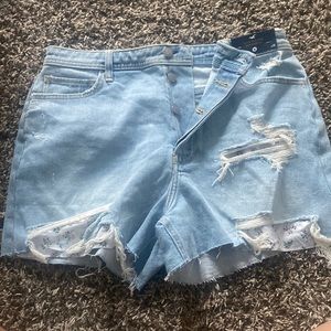 hollister high rise jean shorts